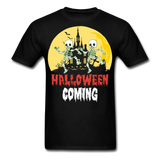 Halloween Comming Skeleton shirt Halloween Haunted House T-Shirt - black