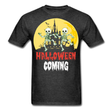 Halloween Comming Skeleton shirt Halloween Haunted House T-Shirt - heather black