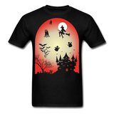 Halloween 2021 shirt Graveyard Ghost Bat Witch Halloween Haunted House T-Shirt - black