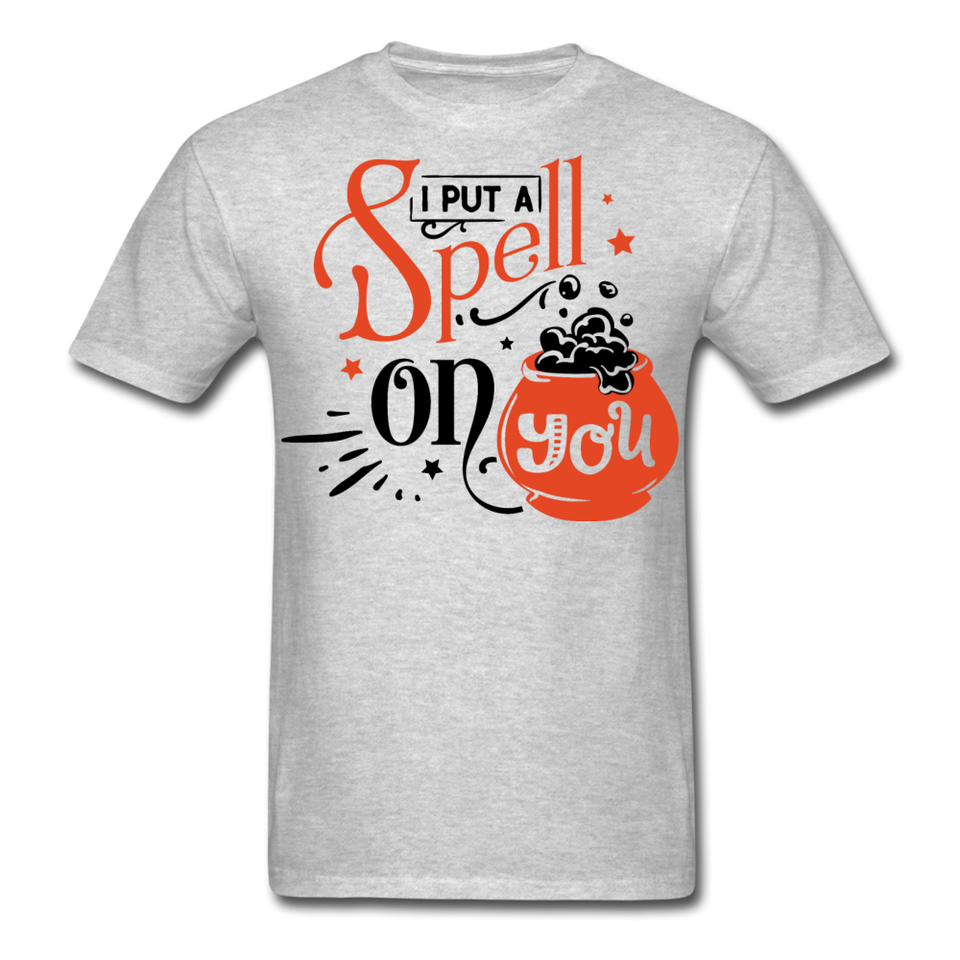 I put a spell on you shirt Halloween T-Shirt Size S-6XL - heather gray