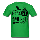 Lets Get Wicked shirt Halloween Witch T-Shirt Size S-6XL - bright green