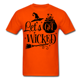 Lets Get Wicked shirt Halloween Witch T-Shirt Size S-6XL - orange