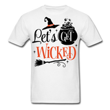 Lets Get Wicked shirt Halloween Witch T-Shirt Size S-6XL - white