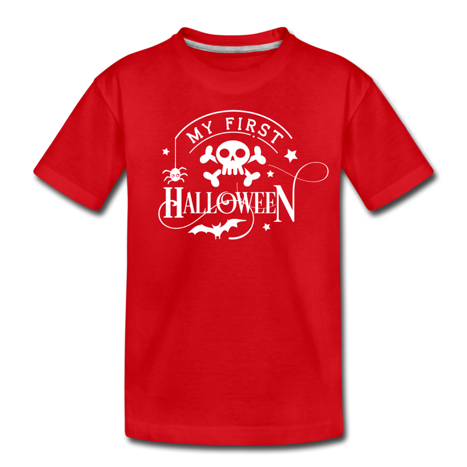 My First Boo Happy Halloween shirt Baby Toddler Halloween newborn T-Shirt - red