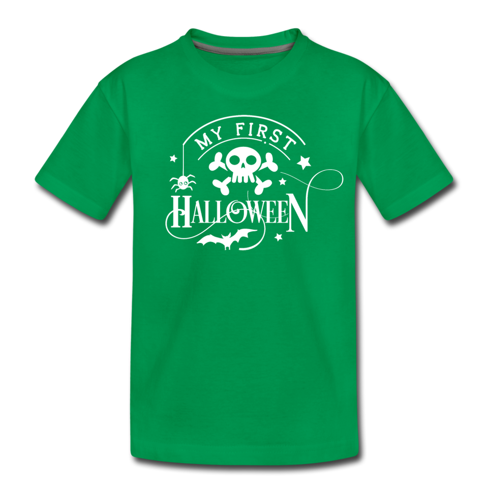 My First Boo Happy Halloween shirt Baby Toddler Halloween newborn T-Shirt - kelly green