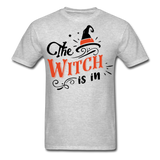 The witch is in shirt Funny Halloween T-Shirt - heather gray