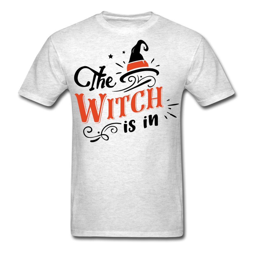 The witch is in shirt Funny Halloween T-Shirt - light heather gray