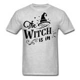 The witch is in shirt Funny Halloween T-Shirt - heather gray