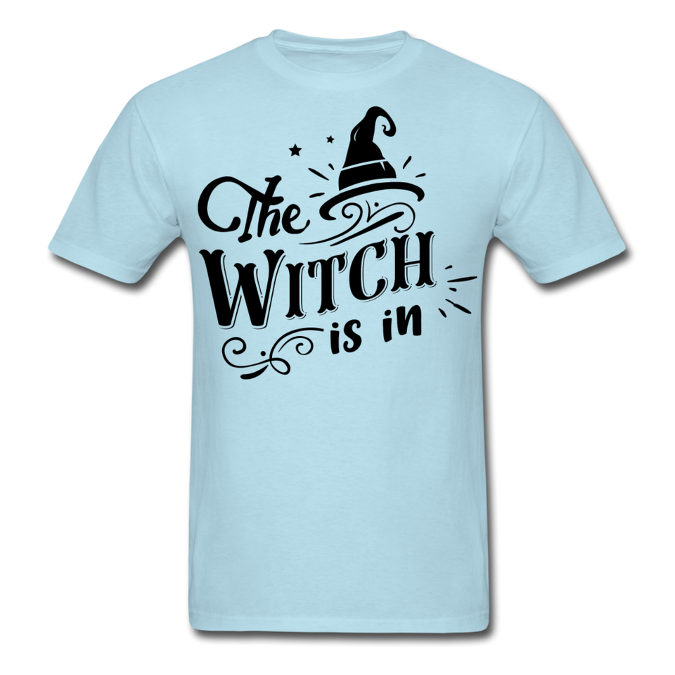 The witch is in shirt Funny Halloween T-Shirt - powder blue