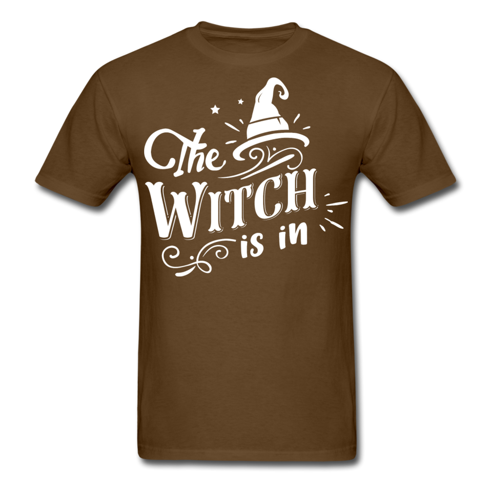 The witch is in shirt Funny Halloween T-Shirt - brown