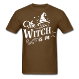 The witch is in shirt Funny Halloween T-Shirt - brown