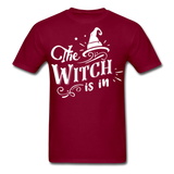 The witch is in shirt Funny Halloween T-Shirt - burgundy