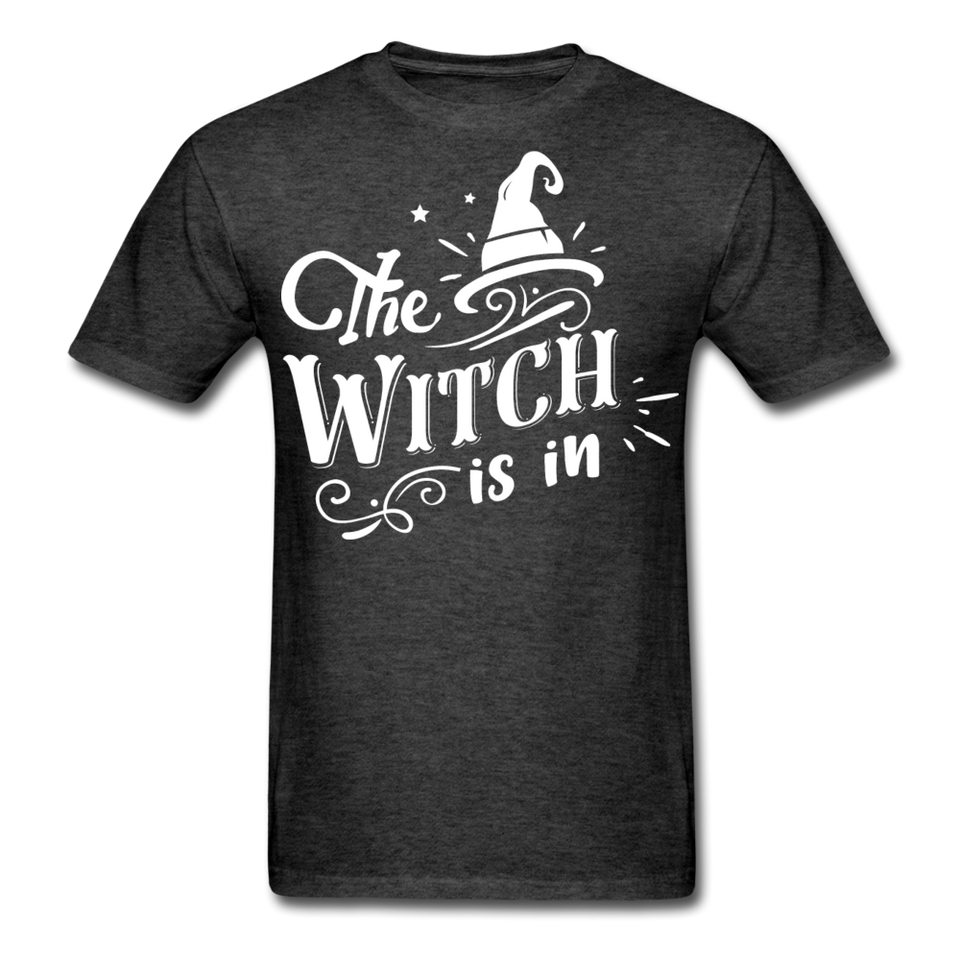 The witch is in shirt Funny Halloween T-Shirt - heather black
