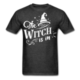 The witch is in shirt Funny Halloween T-Shirt - heather black