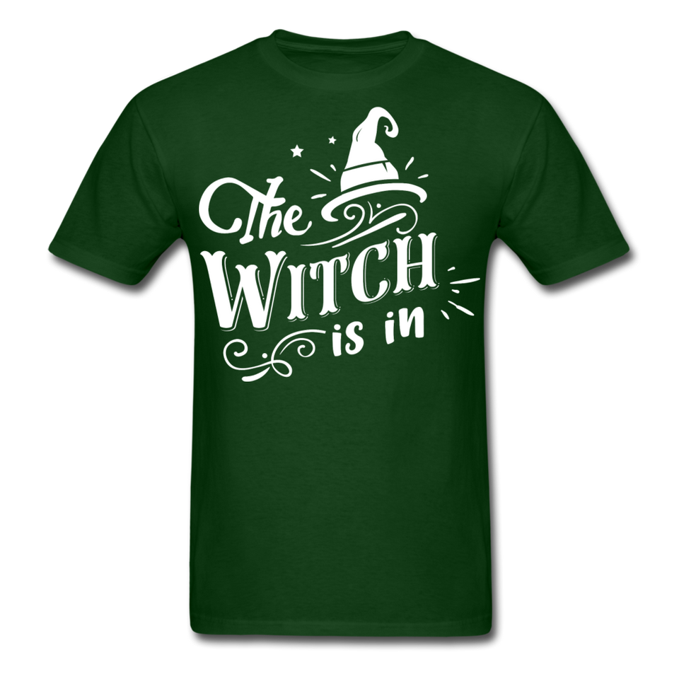 The witch is in shirt Funny Halloween T-Shirt - forest green