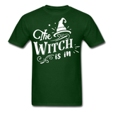 The witch is in shirt Funny Halloween T-Shirt - forest green