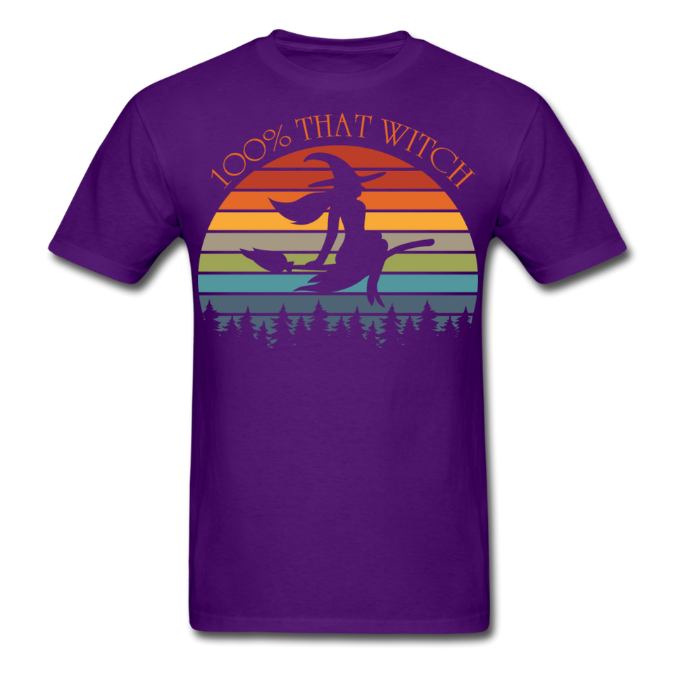 100% That witch shirt Cute Halloween Witch T-Shirt Size S-6XL - purple