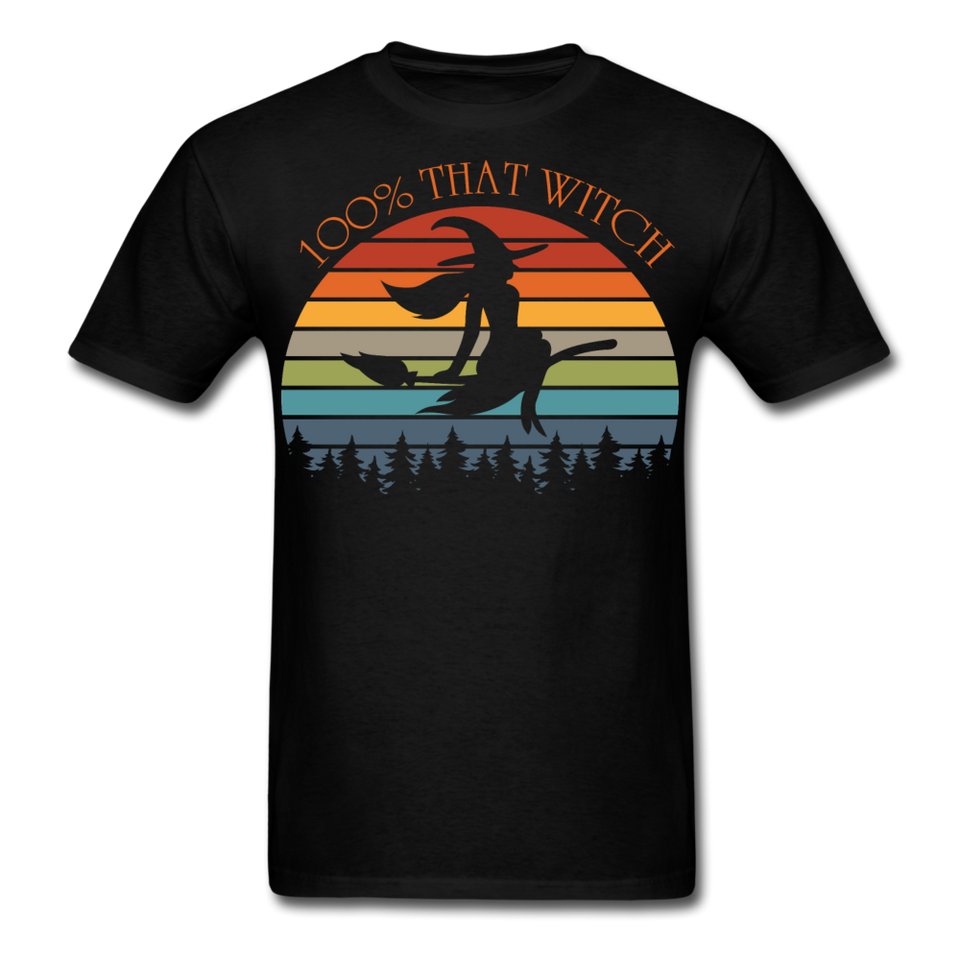 100% That witch shirt Cute Halloween Witch T-Shirt Size S-6XL - black