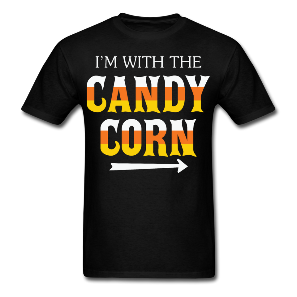 Im with the candy corn shirt Funny Halloween T-Shirt - black