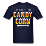 Im with the candy corn shirt Funny Halloween T-Shirt - navy