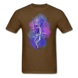 Libra Shirt September October Zodiac Sign Birthday Gift Astrology T-Shirt - brown