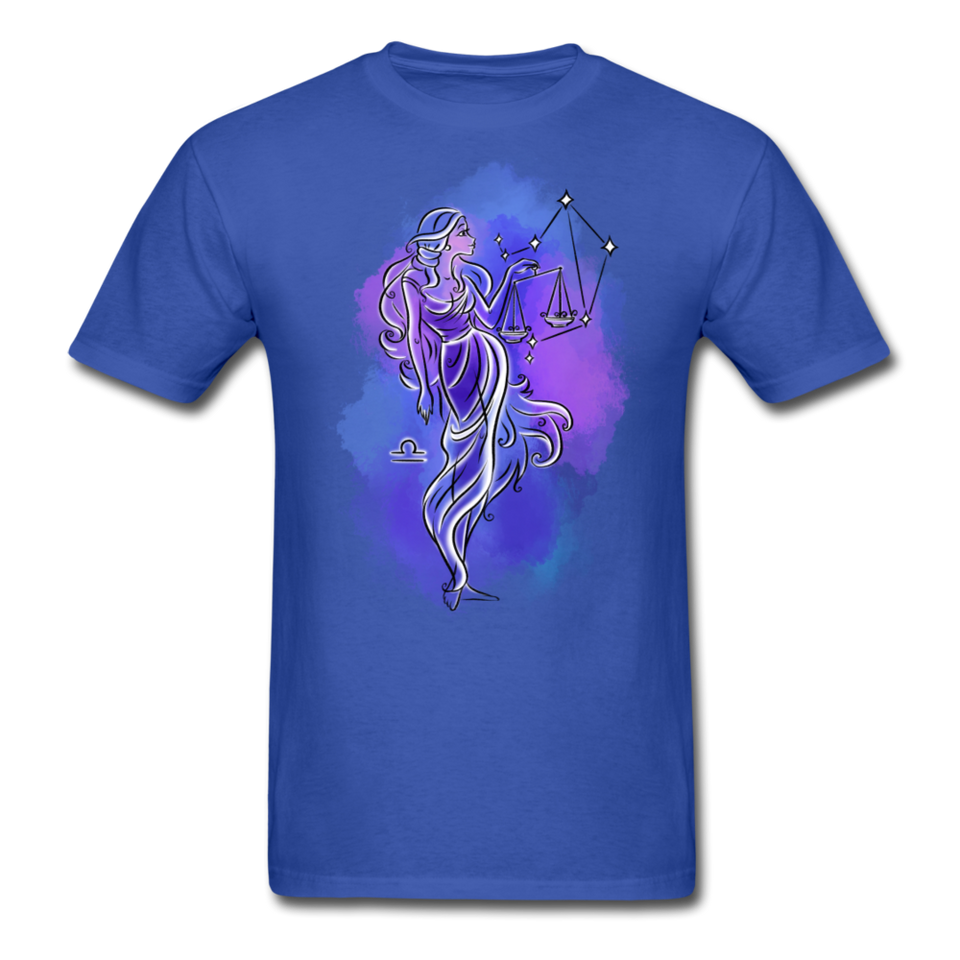 Libra Shirt September October Zodiac Sign Birthday Gift Astrology T-Shirt - royal blue
