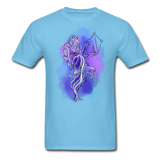 Libra Shirt September October Zodiac Sign Birthday Gift Astrology T-Shirt - aquatic blue