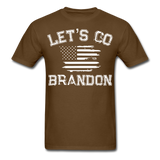 Let's Go Brandon shirt Anti Joe Biden Funny USA Political FJB T-shirt Size S-6XL - brown