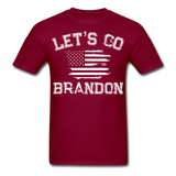 Let's Go Brandon shirt Anti Joe Biden Funny USA Political FJB T-shirt Size S-6XL - burgundy
