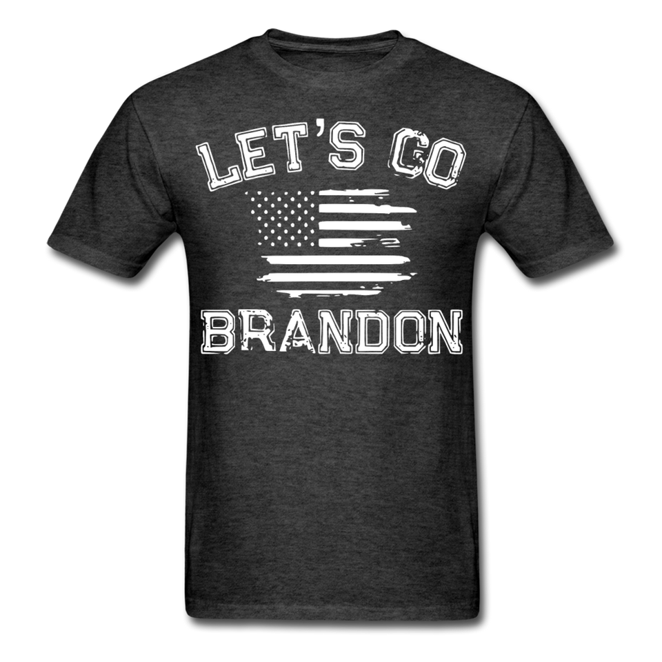 Let's Go Brandon shirt Anti Joe Biden Funny USA Political FJB T-shirt Size S-6XL - heather black