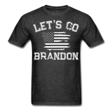 Let's Go Brandon shirt Anti Joe Biden Funny USA Political FJB T-shirt Size S-6XL - heather black