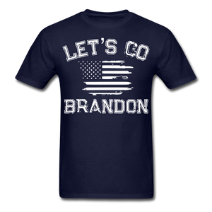 Let's Go Brandon shirt Anti Joe Biden Funny USA Political FJB T-shirt Size S-6XL - navy
