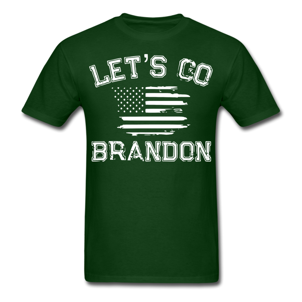 Let's Go Brandon shirt Anti Joe Biden Funny USA Political FJB T-shirt Size S-6XL - forest green