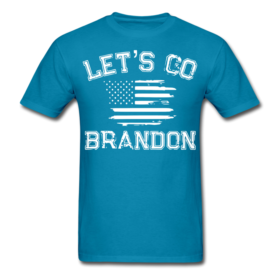 Let's Go Brandon shirt Anti Joe Biden Funny USA Political FJB T-shirt Size S-6XL - turquoise