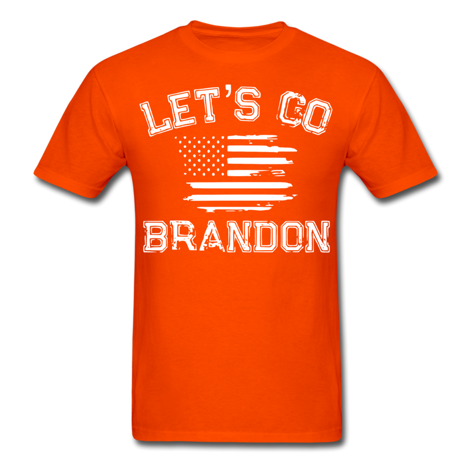 Let's Go Brandon shirt Anti Joe Biden Funny USA Political FJB T-shirt Size S-6XL - orange