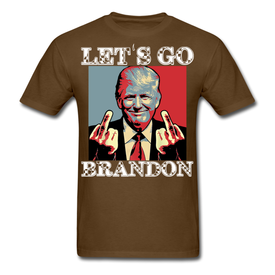 Let's Go Brandon shirt Anti Joe Biden Funny USA Political FJB T-shirt Size S-6XL - brown