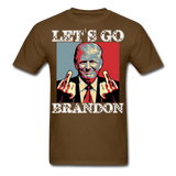 Let's Go Brandon shirt Anti Joe Biden Funny USA Political FJB T-shirt Size S-6XL - brown