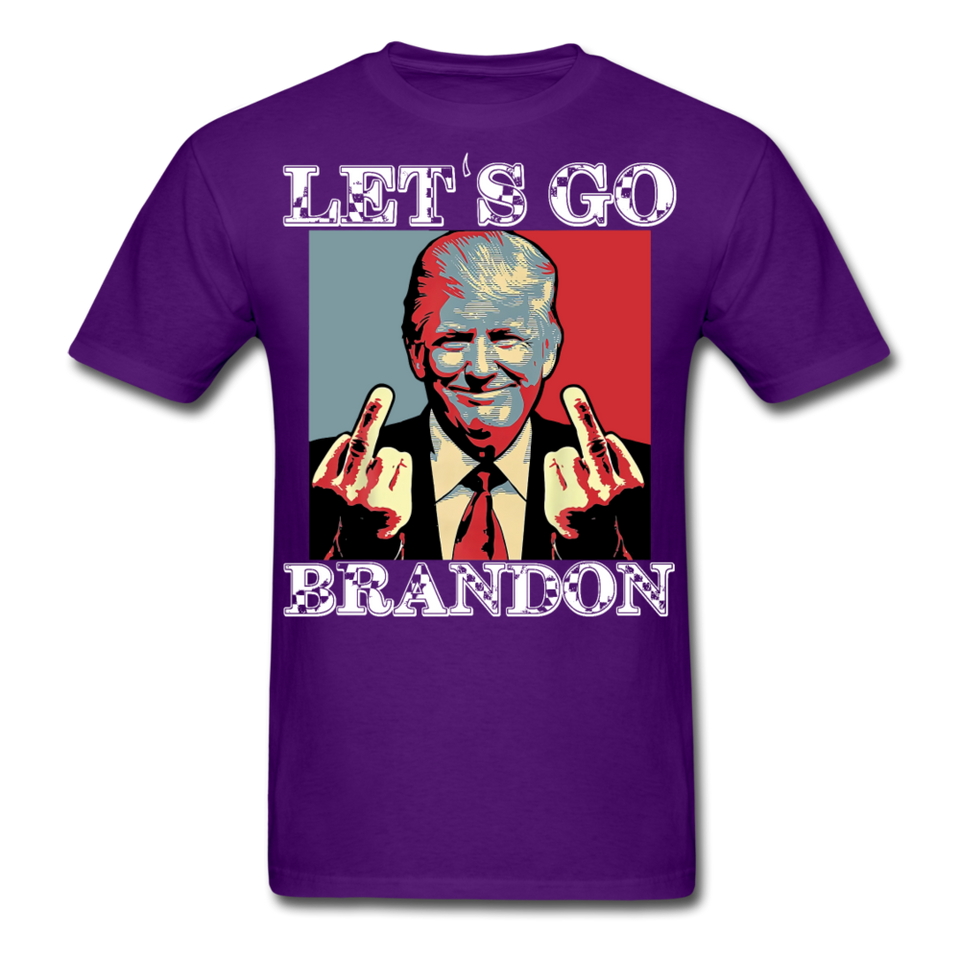 Let's Go Brandon shirt Anti Joe Biden Funny USA Political FJB T-shirt Size S-6XL - purple