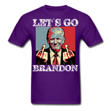 Let's Go Brandon shirt Anti Joe Biden Funny USA Political FJB T-shirt Size S-6XL - purple