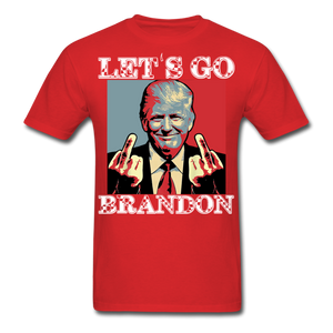 Let's Go Brandon shirt Anti Joe Biden Funny USA Political FJB T-shirt Size S-6XL - red