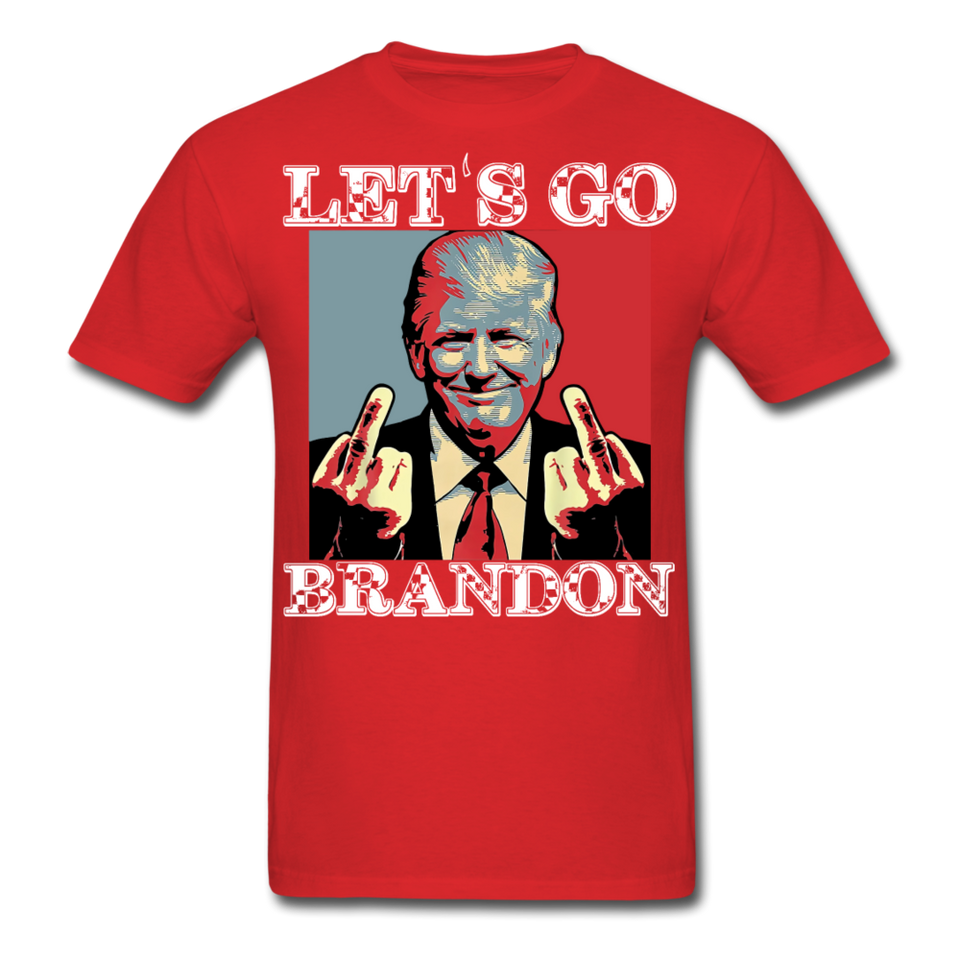 Let's Go Brandon shirt Anti Joe Biden Funny USA Political FJB T-shirt Size S-6XL - red
