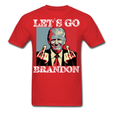 Let's Go Brandon shirt Anti Joe Biden Funny USA Political FJB T-shirt Size S-6XL - red