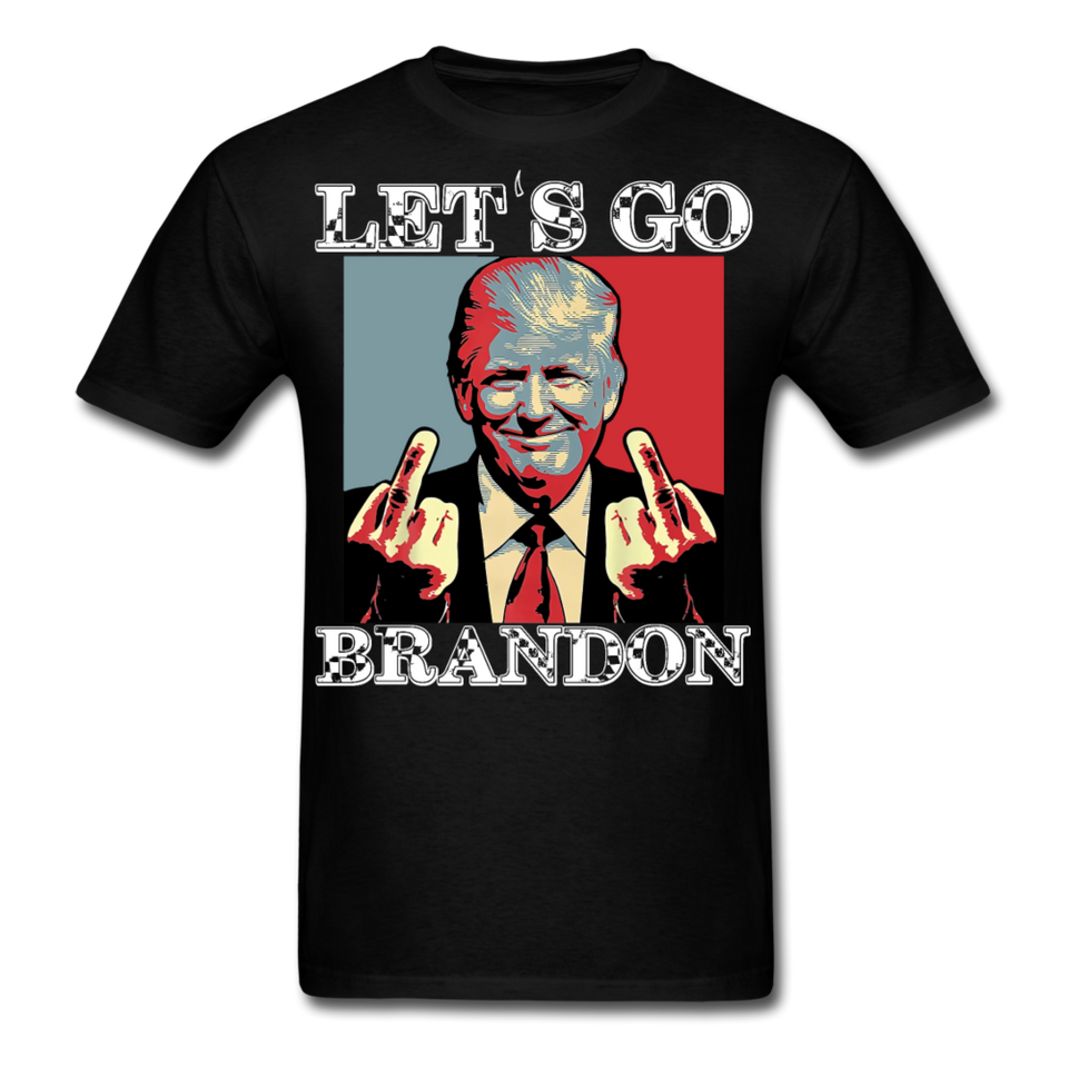 Let's Go Brandon shirt Anti Joe Biden Funny USA Political FJB T-shirt Size S-6XL - black
