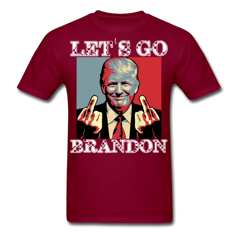 Let's Go Brandon shirt Anti Joe Biden Funny USA Political FJB T-shirt Size S-6XL - burgundy