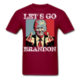 Let's Go Brandon shirt Anti Joe Biden Funny USA Political FJB T-shirt Size S-6XL - burgundy