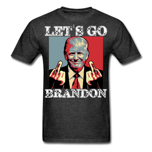 Let's Go Brandon shirt Anti Joe Biden Funny USA Political FJB T-shirt Size S-6XL - heather black
