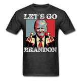 Let's Go Brandon shirt Anti Joe Biden Funny USA Political FJB T-shirt Size S-6XL - heather black