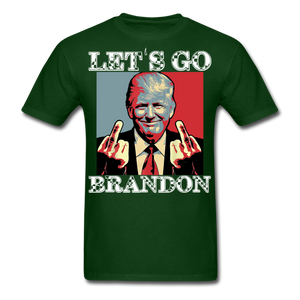 Let's Go Brandon shirt Anti Joe Biden Funny USA Political FJB T-shirt Size S-6XL - forest green