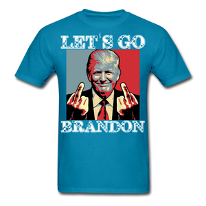 Let's Go Brandon shirt Anti Joe Biden Funny USA Political FJB T-shirt Size S-6XL - turquoise
