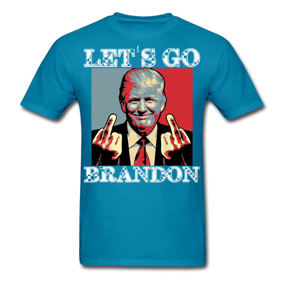 Let's Go Brandon shirt Anti Joe Biden Funny USA Political FJB T-shirt Size S-6XL - turquoise